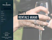 Tablet Screenshot of partyrentalsmiami.net